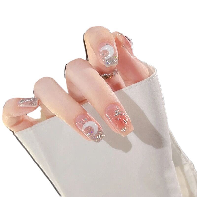 Glamorous Art Fingernails with Embellished Accents Bowlift