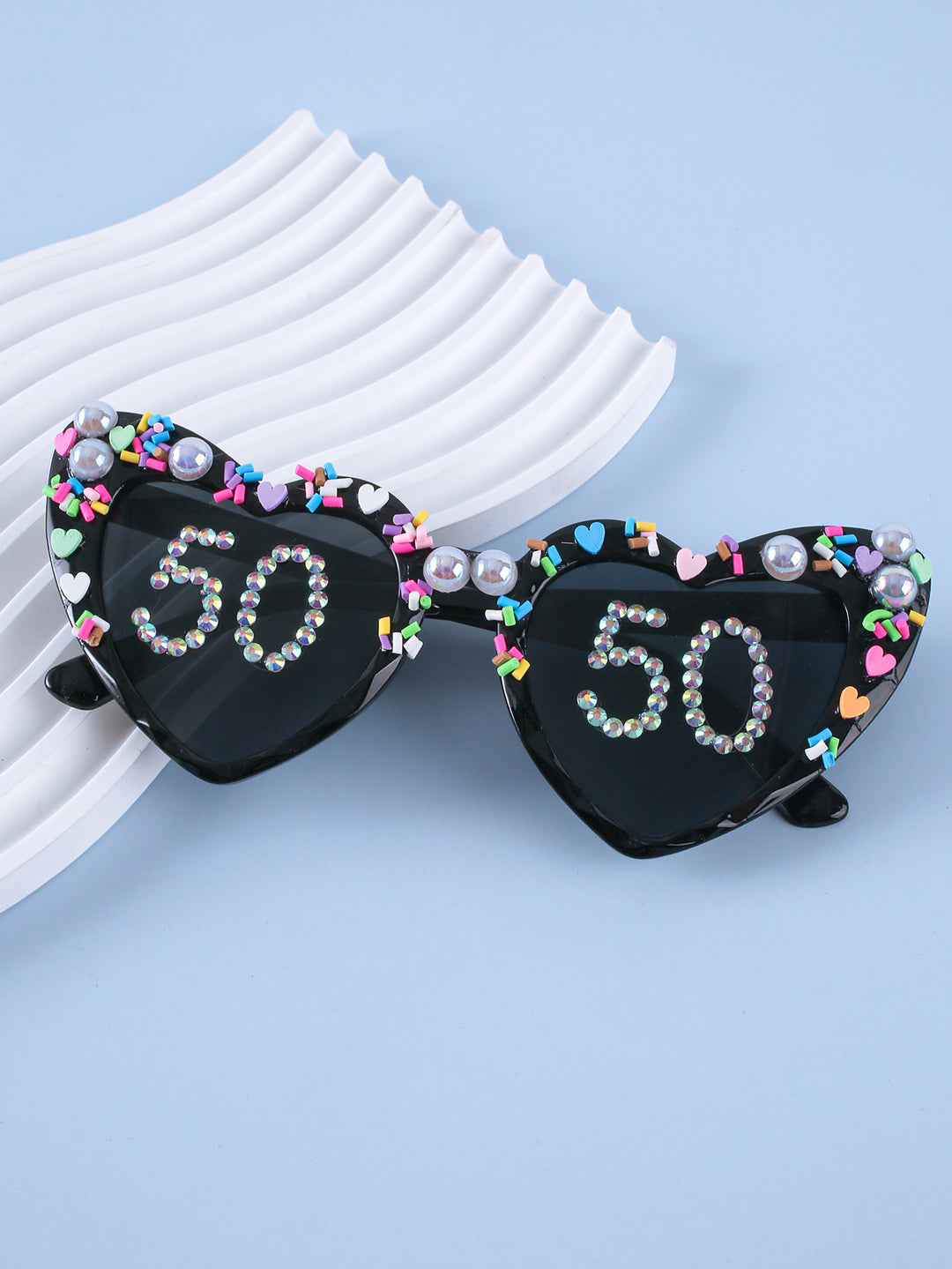 Decorative Celebration Heart-Shaped Sunglasses Bowlift