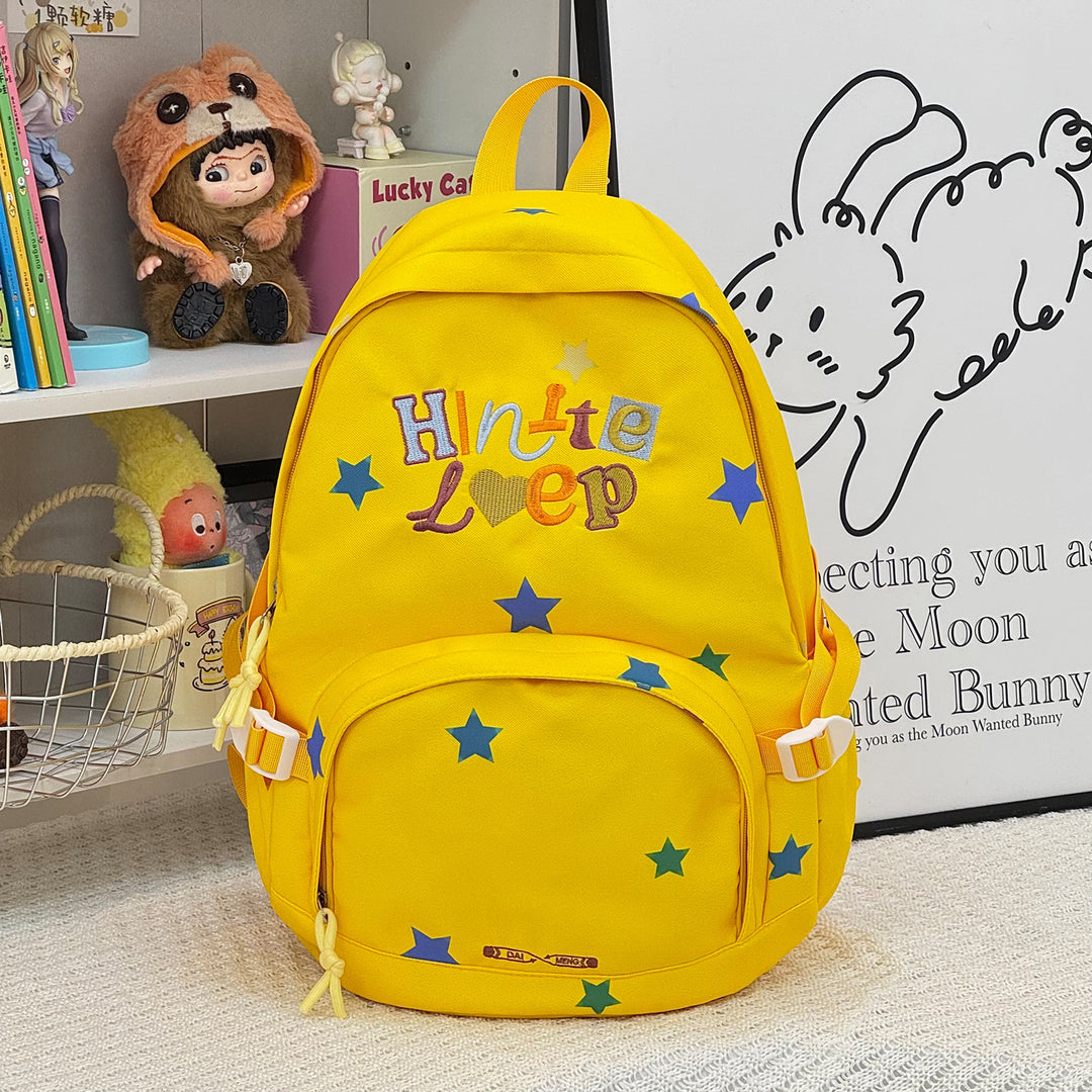 Fun Star Patterned School Backpack