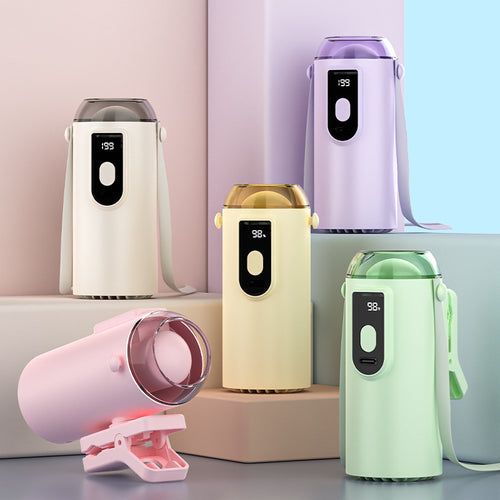 Ladies Portable Mini Air Circulator with Digital Temperature Display Bowlift