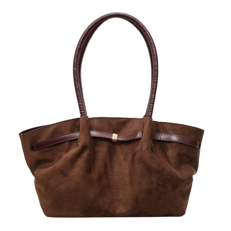 Suede Oversized Tote Bag Bowlift