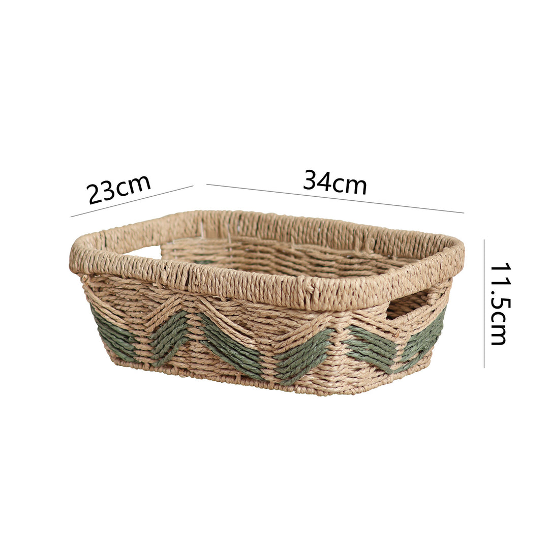 Decorative storage basket with handles Bowlift