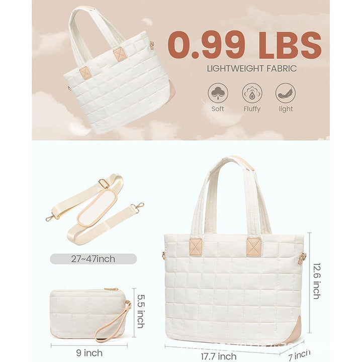 Stylish designer bag with removable cosmetic bag Bowlift