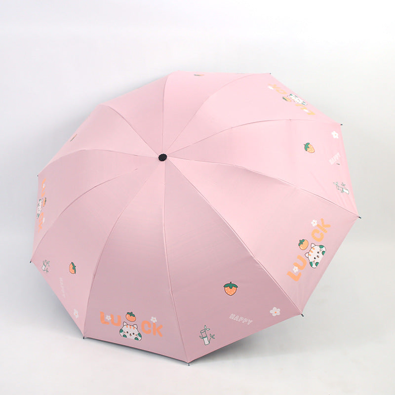 Women's Foldable Umbrella with Colorful Design Bowlift