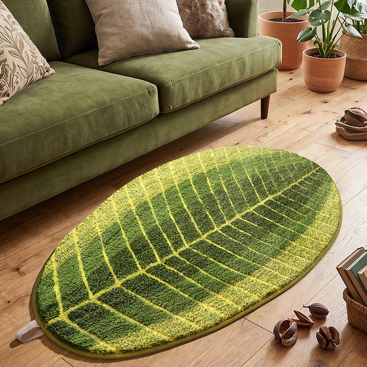 Monstera Leaf Shaped Area Rug Bowlift