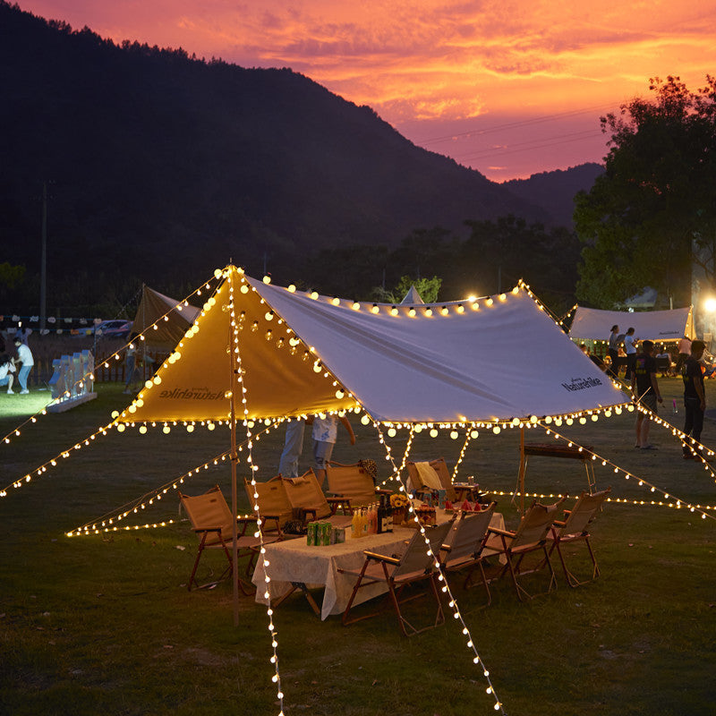 Decorative Outdoor LED Star And Globe String Lights Weather-Resistant Versatile Hanging Garland Bowlift