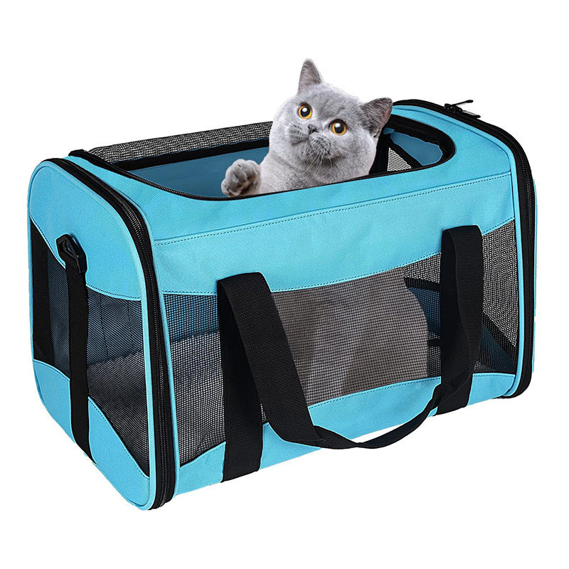 Pet carrier bag with breathable mesh windows Bowlift
