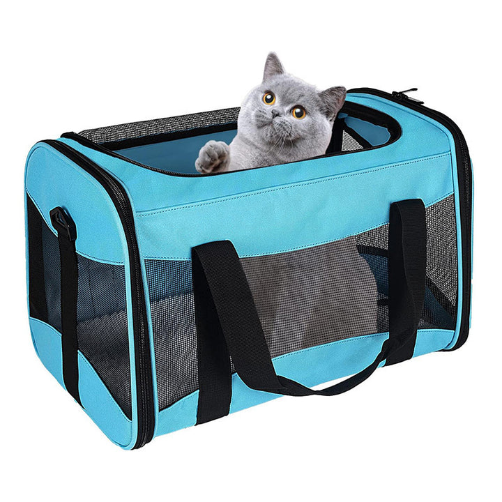 Pet carrier bag with breathable mesh windows Bowlift