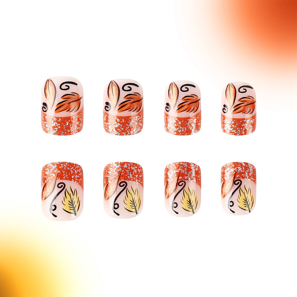 Autumn-Themed Gel Nail Art Set Bowlift
