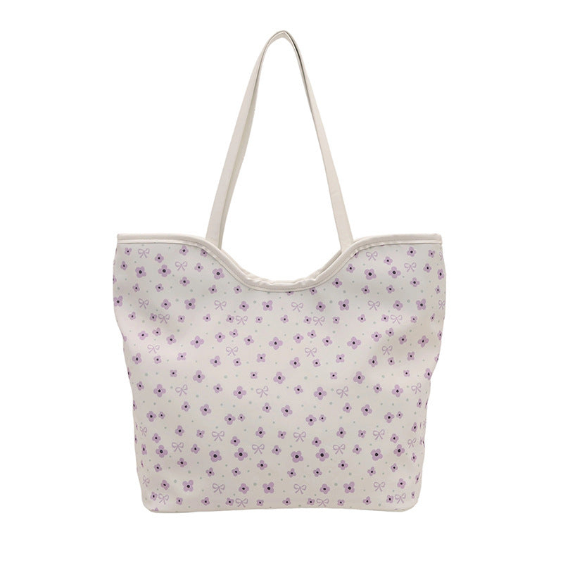 Floral Print Shopping Tote Bag Bowlift