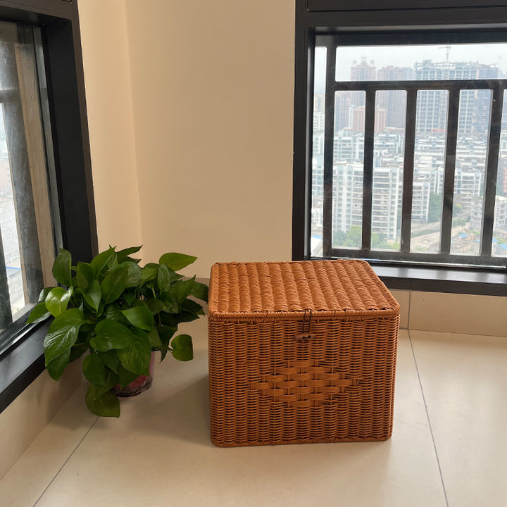 Women's Storage Basket with Flip Lid Bowlift