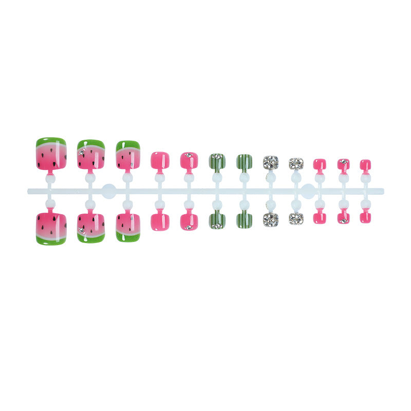 Watermelon-Themed Press-On Nails Bowlift