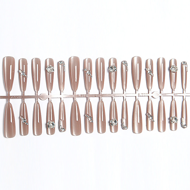 Acrylic nail set with glamorous glitter effect Bowlift