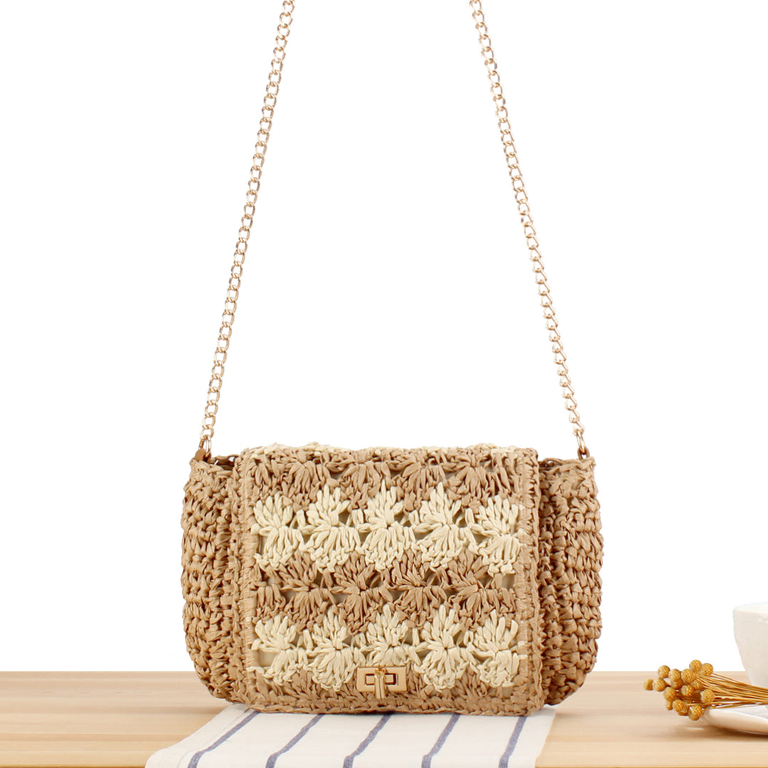 Handbag in Braided Flower Pattern Bowlift