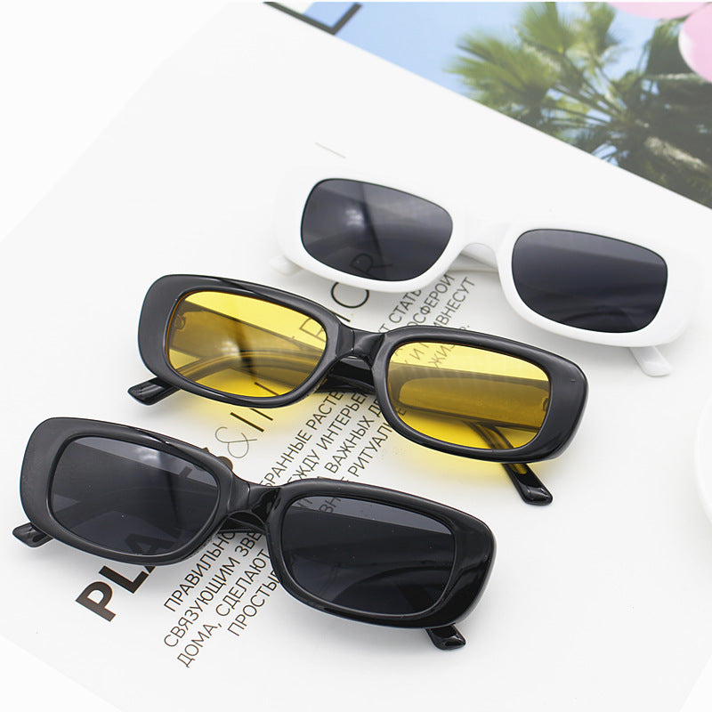 Women's stylish retro sunglasses with rectangular frame Bowlift