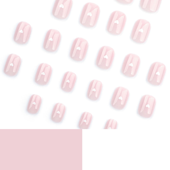 Fake nails with heart decoration Bowlift