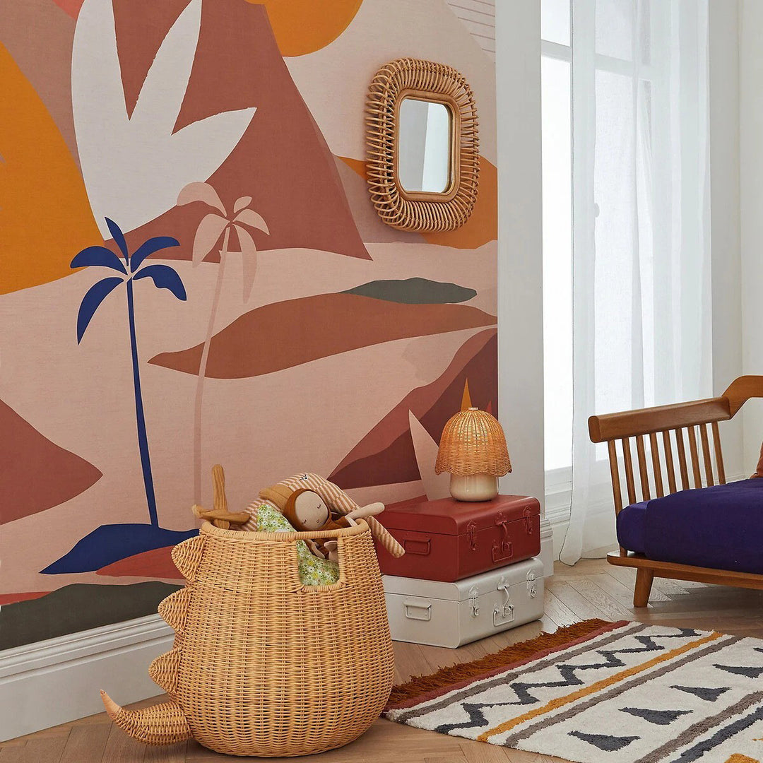 Creative Dinosaur-Shaped Woven Storage Basket Bowlift