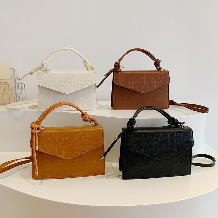Crocodile-Embossed Handcrafted Crossbody Bag Bowlift