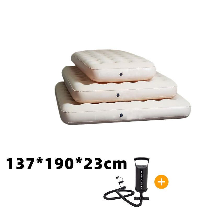 single self-inflating air mattress with built-in electric pump and integrated inflatable pillow Bowlift