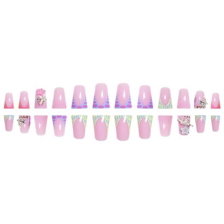 Decorative Stiletto Press-On Nail Art Set Bowlift
