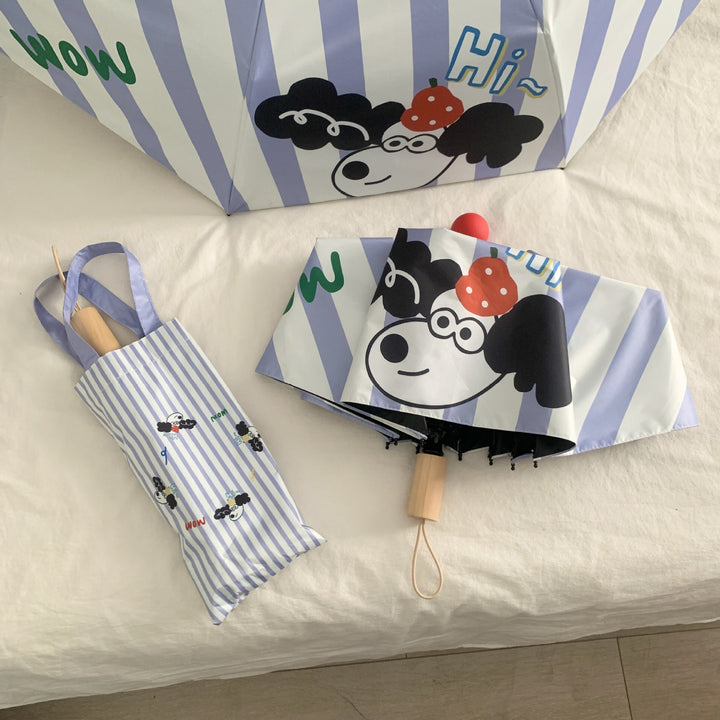 Ladies creative foldable umbrella with playful animal design Bowlift