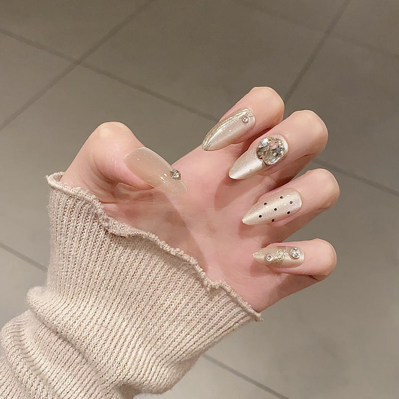 Themed Nail Art Press-On Nails with Cute Character and Bow Designs Bowlift
