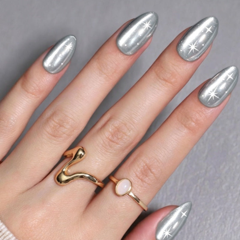Premium Metallic Press-On Nail Tips Bowlift