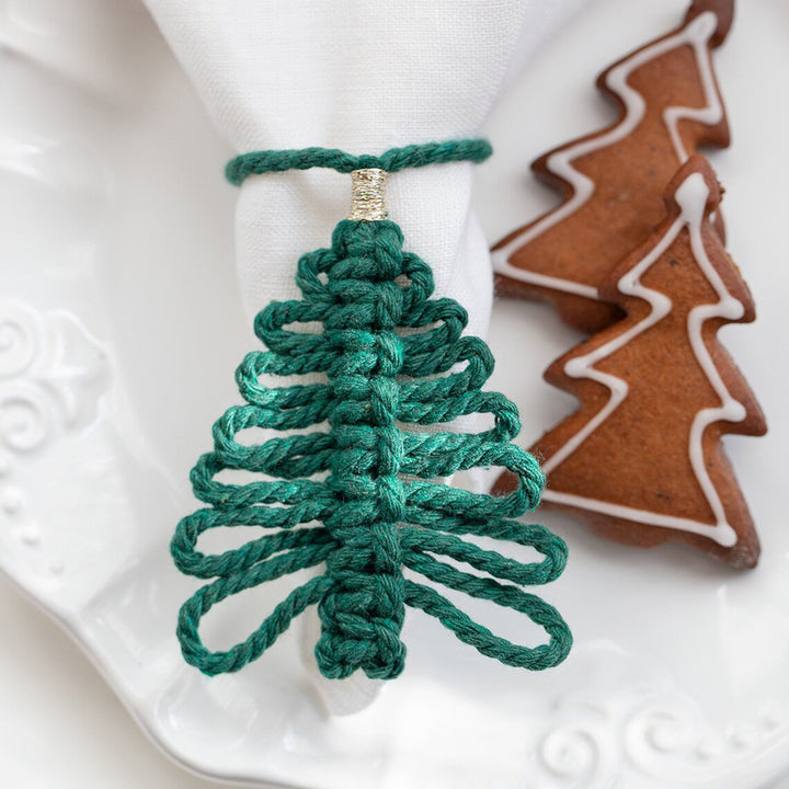 Macrame Christmas Tree Ornament Bowlift