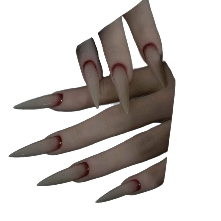 Stiletto Nail Extensions with Ombre Accent Bowlift