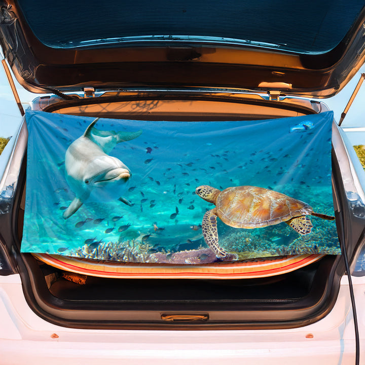 Luggage protection cover with maritime shell design Bowlift
