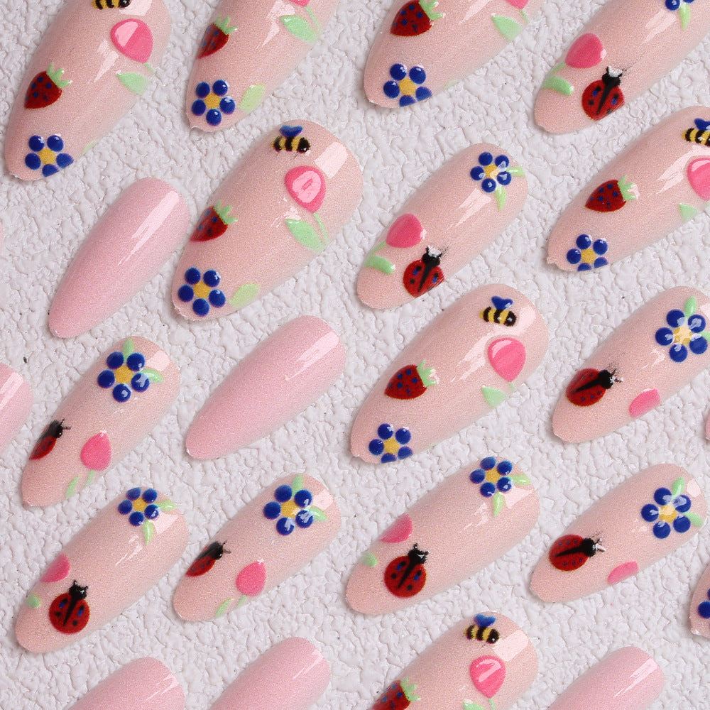 Artistic Floral Press-On Nails Bowlift 1787370443