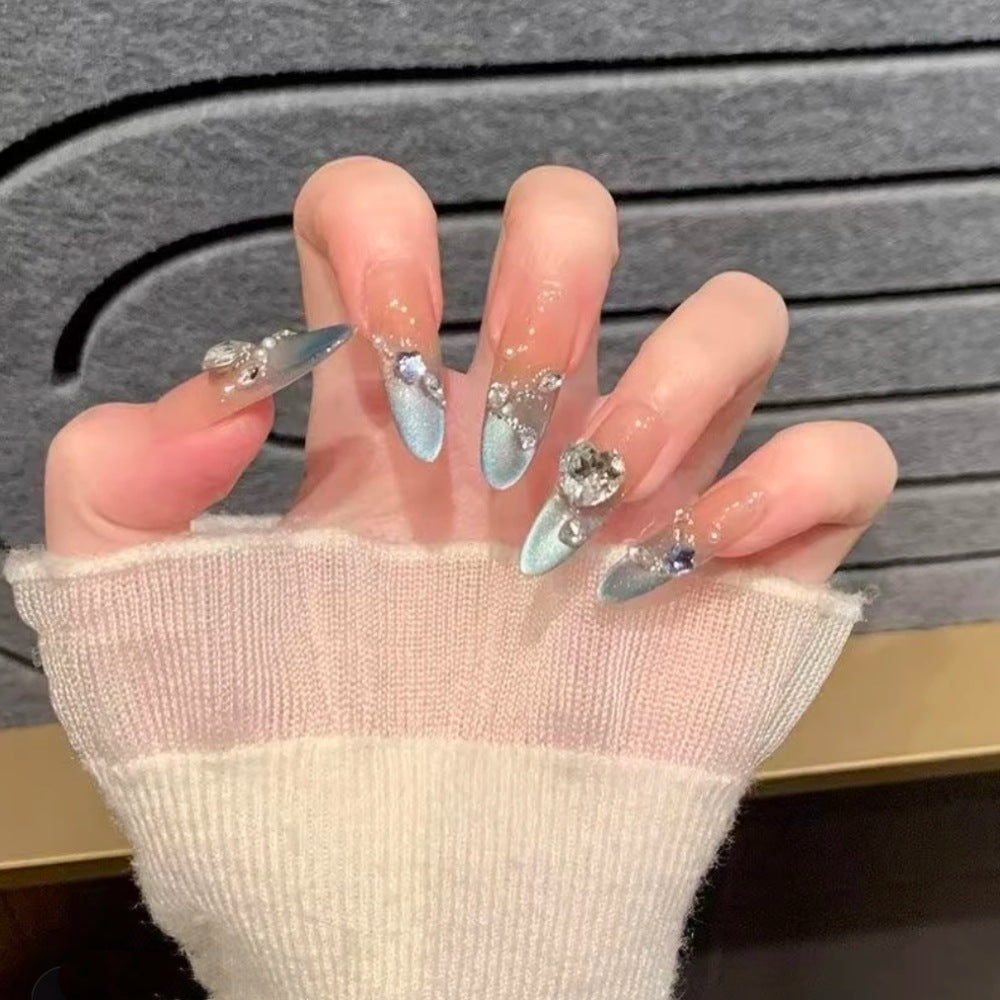 Artistic Press-On Nail Set with Unique Designs Bowlift