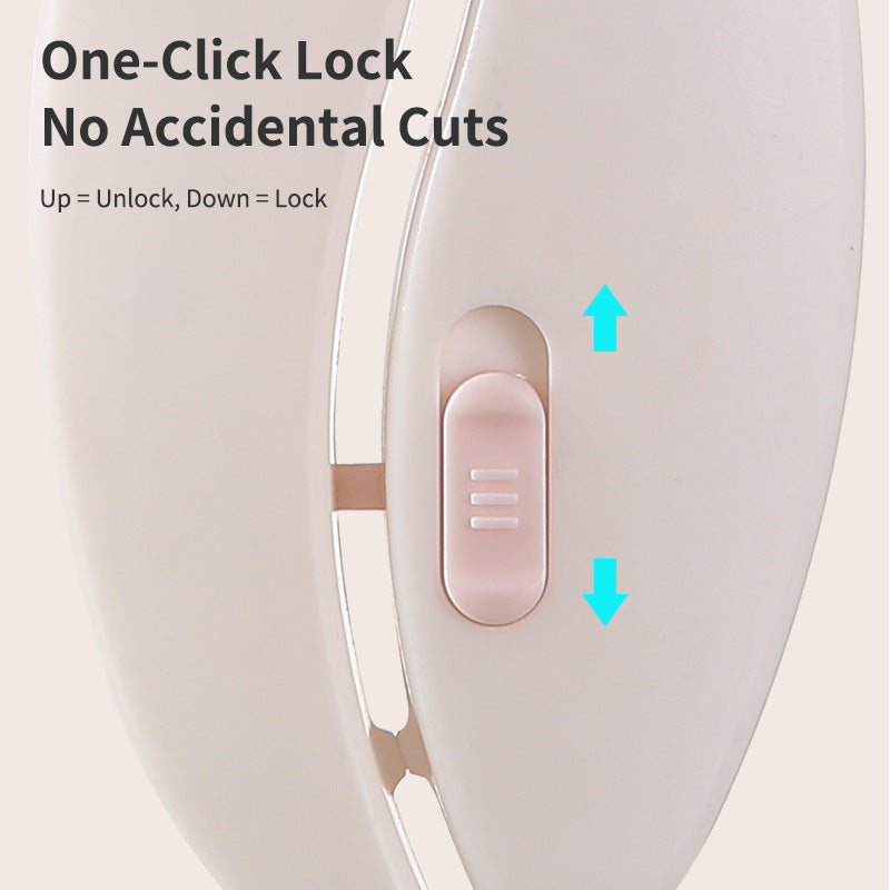 Compact ergonomic pet nail clippers with safety stop and thumb lock Bowlift
