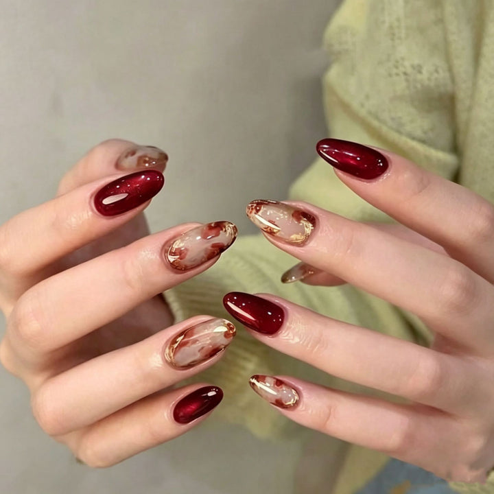 Elegant Press-On Nail Tips with Decorative Bow Bowlift