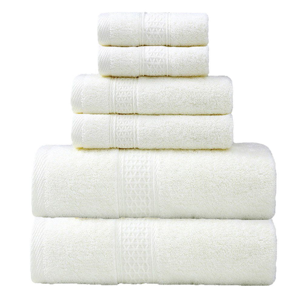 Terry Towel Set with Elegant Border Bowlift