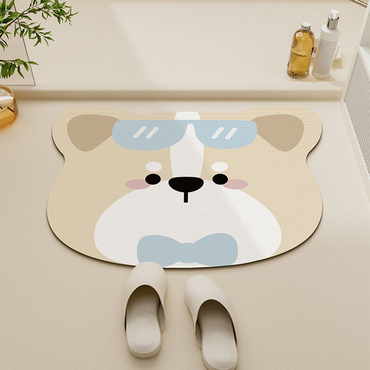 Cute Frog Design Bath Mat