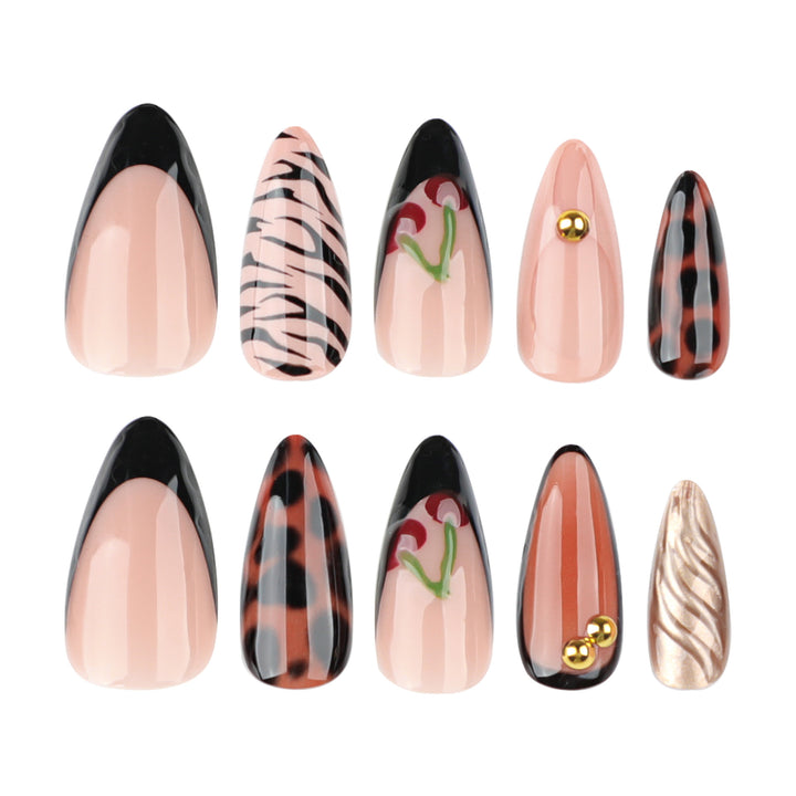 Artful stiletto nails with creative patterns Bowlift