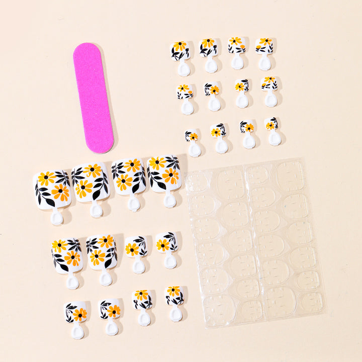 Floral Acrylic Nail Art Set Bowlift