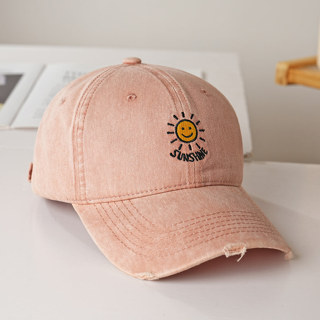 Women's sporty cotton cap with sun embroidery Bowlift
