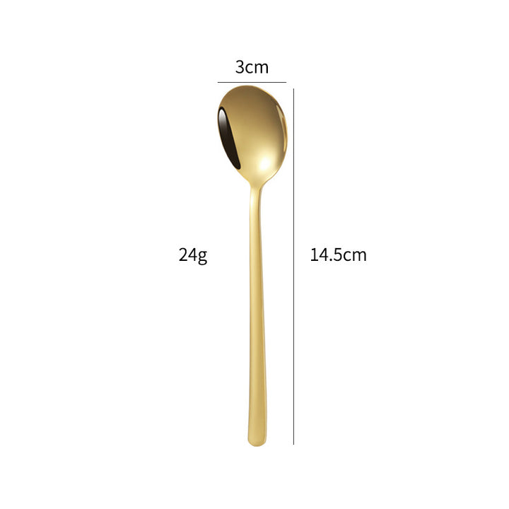 Elegant dessert spoon with luxurious golden surface Bowlift