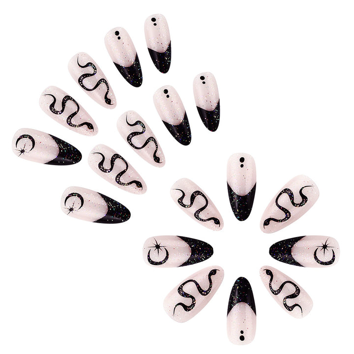 Halloween-Themed Artistic Press-On Nail Set Bowlift