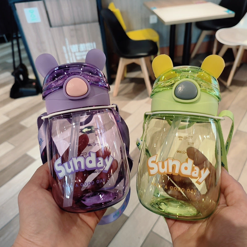 Women's Playful Water Bottle with Animal Ears Bowlift