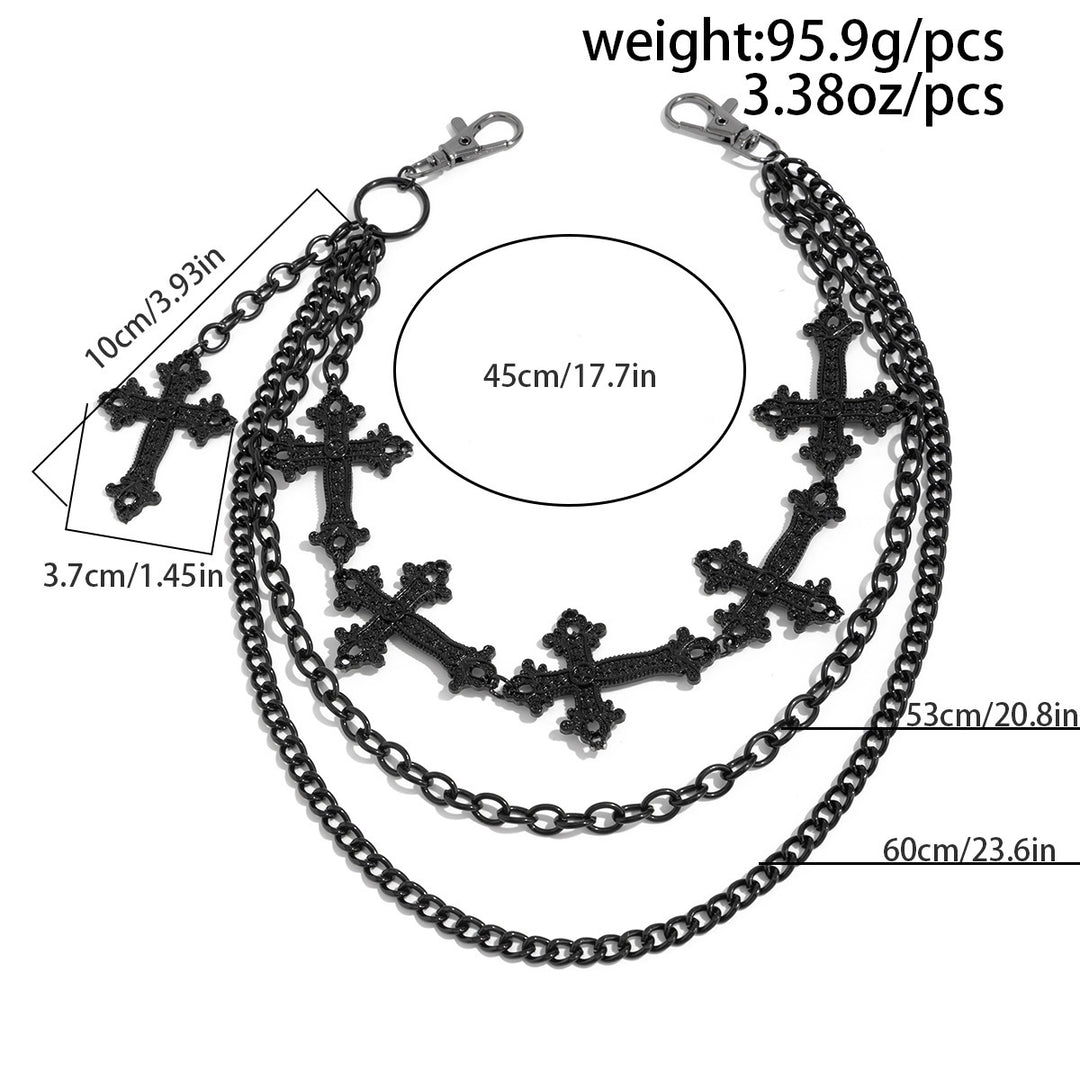 Fashionable chain belt with cross pendants Bowlift