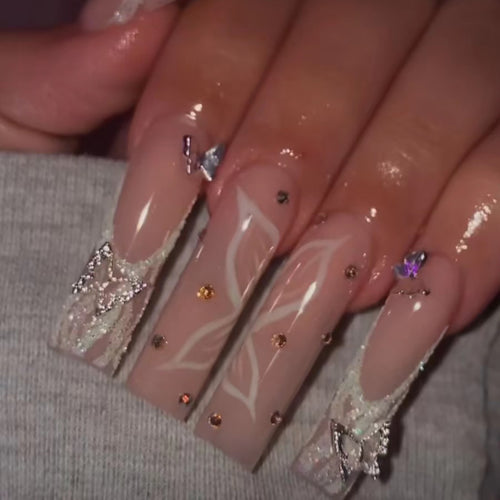 Elegant Long Nail Art Extensions Bowlift