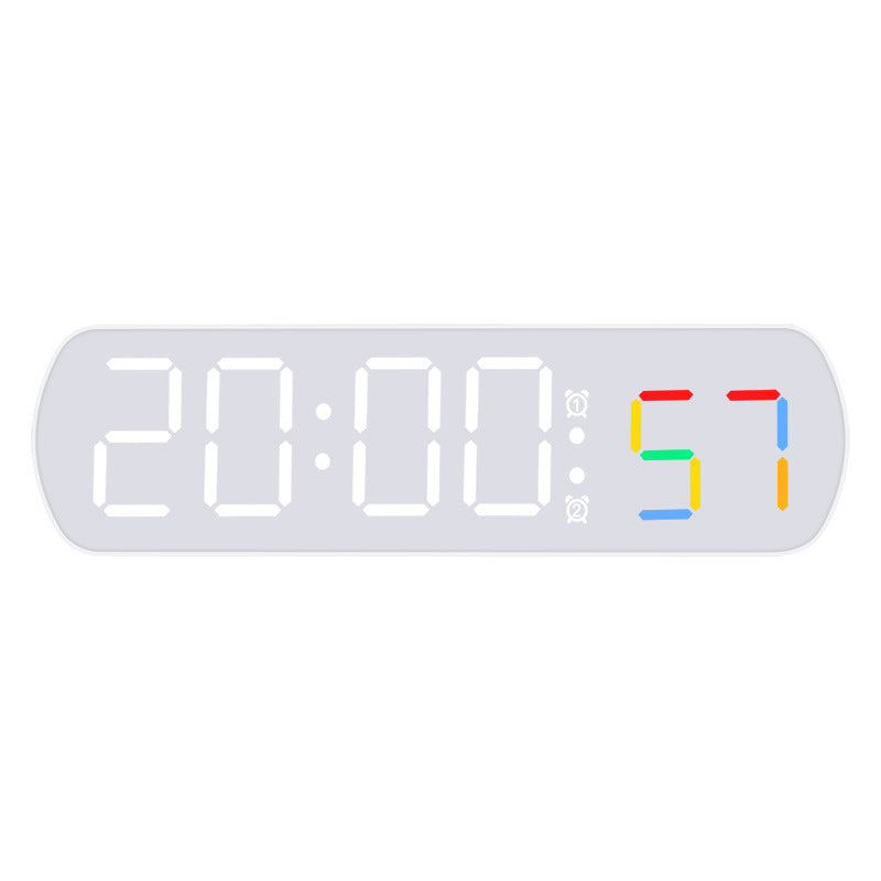 Digital radio alarm clock with multicolored LED display Bowlift
