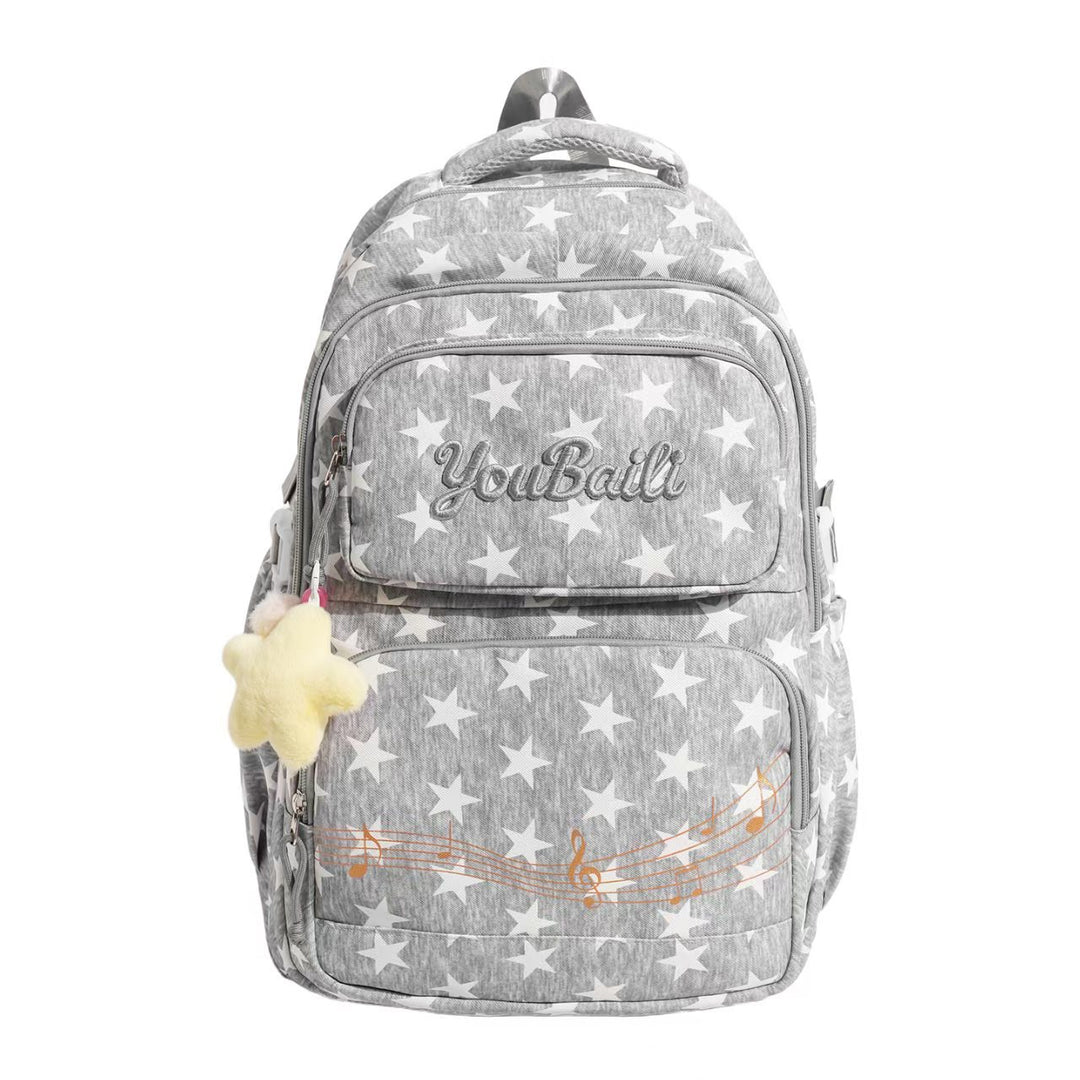 Multi-Functional Star-Embellished Backpack Bowlift