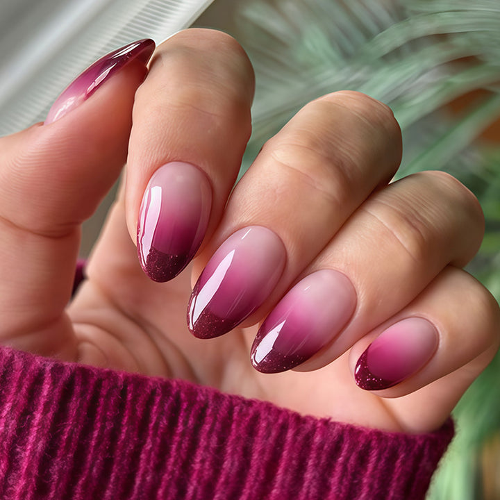Gradient Ombre Press-On Nail Set Bowlift