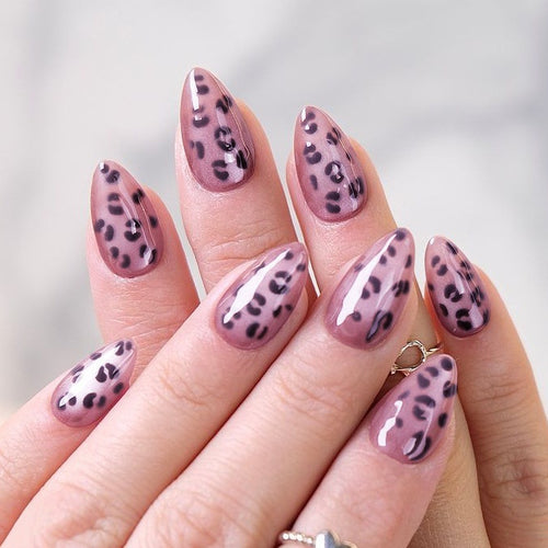 Artistic Leopard Print Press-On Nails Bowlift