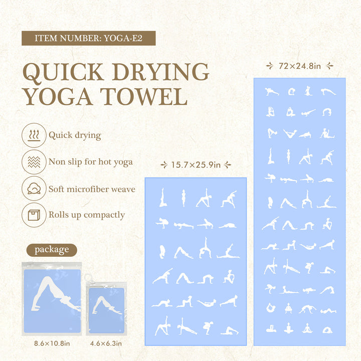 Quick-Drying Non-Slip Microfiber Yoga Towel with Mandala Grip Pattern Bowlift