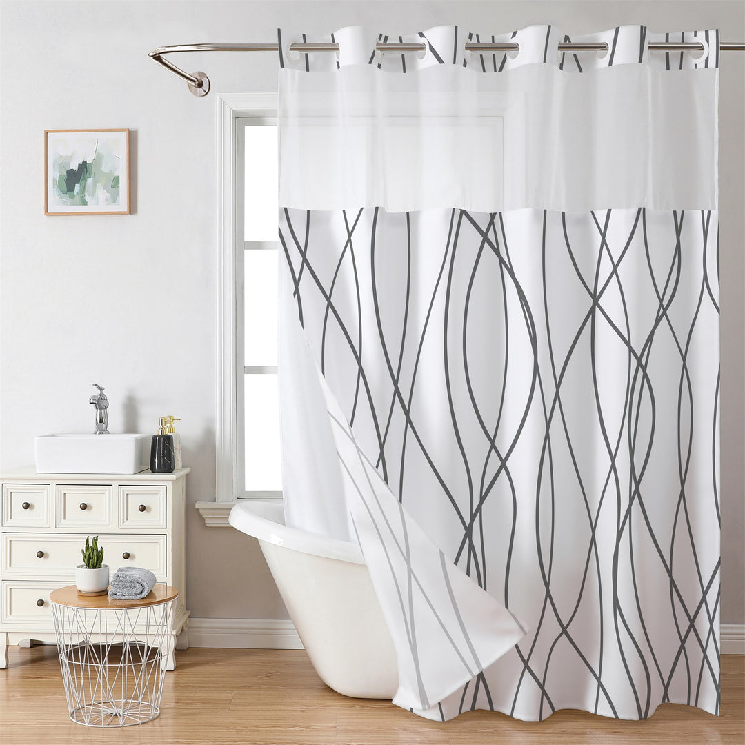 Luxury Marble Design Shower Curtain Bowlift